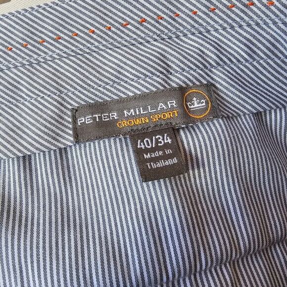 Peter Millar Crown Sport Pants Mens 40x34 Golf Outdoors Khaki Summer Minimal - Picture 7 of 7